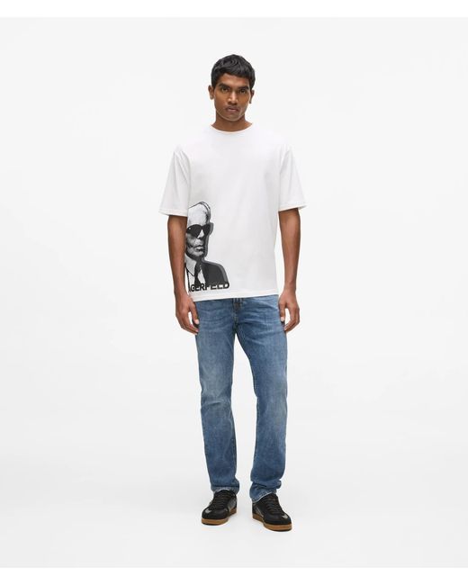 Karl Lagerfeld T-Shirt Mit Karl-Print, Herren, Größe in White für Herren