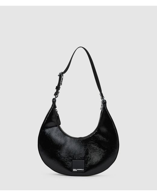 KL Jeans Black Glossy Moon Bag