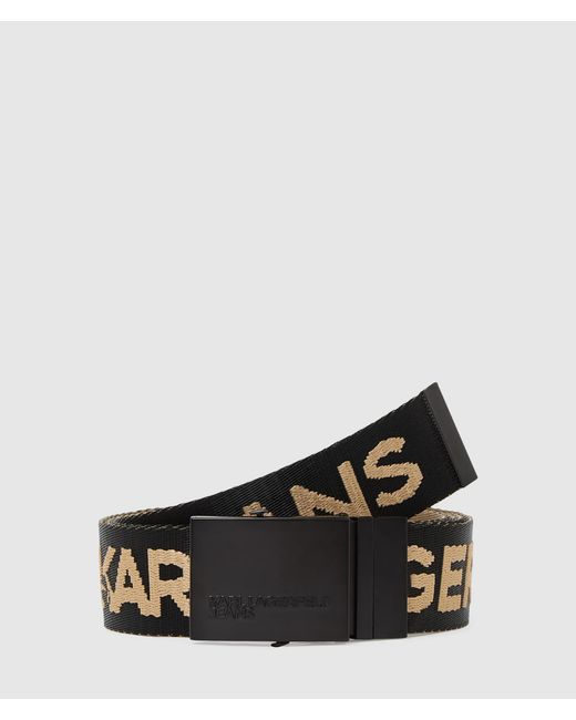 KL Jeans Black Reversible Webbing Belt for men