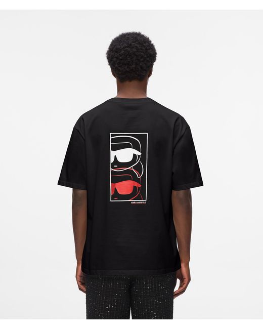 Karl Lagerfeld Black Ikon Fusion T-Shirt for men