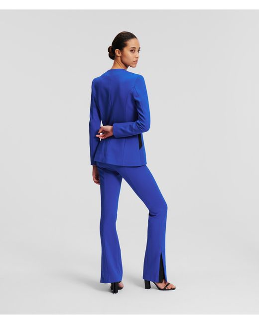 Pantalon Ajusté En Punto Karl Lagerfeld en coloris Blue