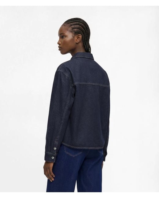 KL Jeans Blue Boxy Glitter Denim Shirt