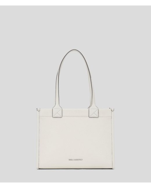Cabas De Taille Moyenne En Cuir Grainé K/skuare Karl Lagerfeld en coloris White