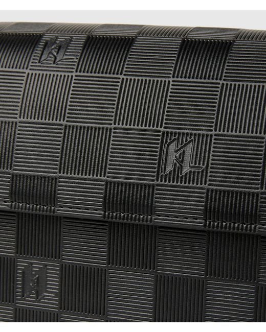 Sac À Bandoulière Monogram À Motif Damier, Homme, Taille Karl Lagerfeld pour homme en coloris Black