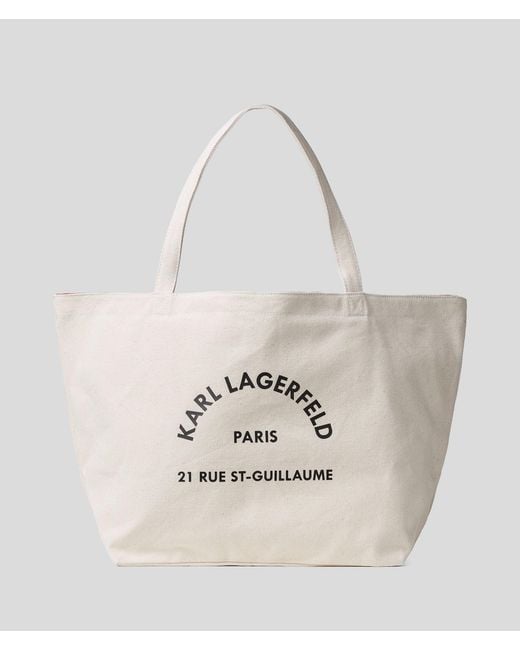 Karl Lagerfeld White Rue St-Guillaume Shopper