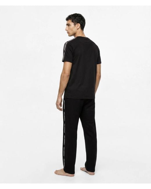 Karl Lagerfeld Black Logo Loungewear Pants for men