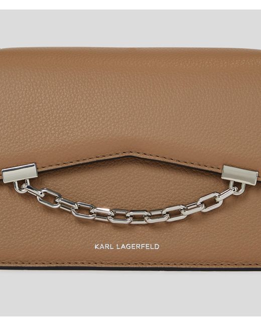 Karl Lagerfeld Brown K/seven Grainy Crossbody Bag