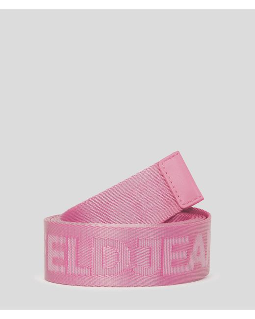 Karl Lagerfeld Pink Klj Webbing Belt