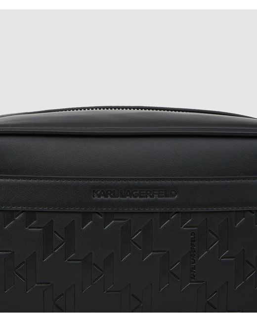 Karl Lagerfeld Black K/Traveller Wash Bag for men