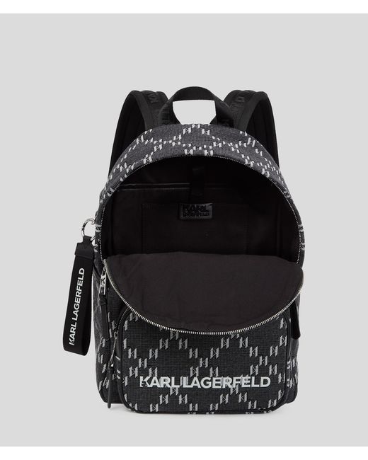 Monogram Jacquard Backpack in Black - Men