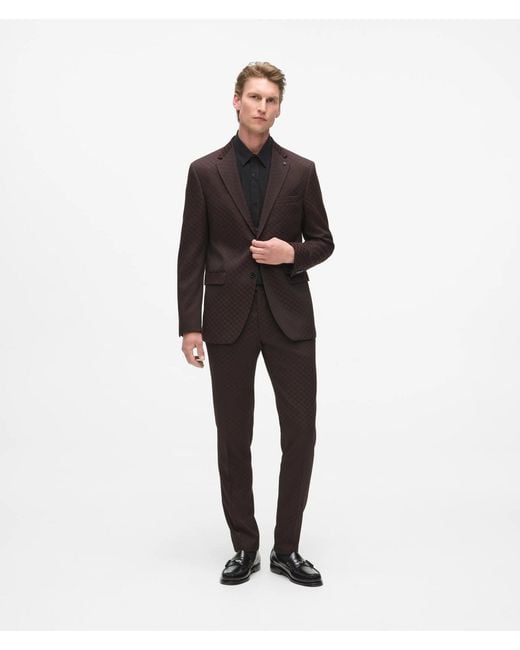Karl Lagerfeld Multicolor All-Over Monogram Suit Pants for men