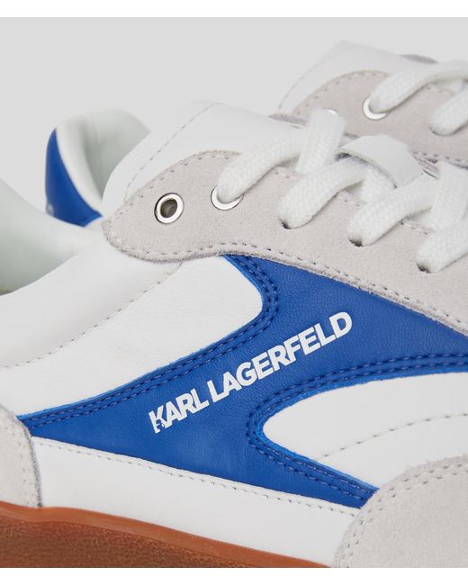 Karl Lagerfeld Kandidate Niedrige Sneakers Mit Spitzen-Mix, Mann, Größe in White für Herren