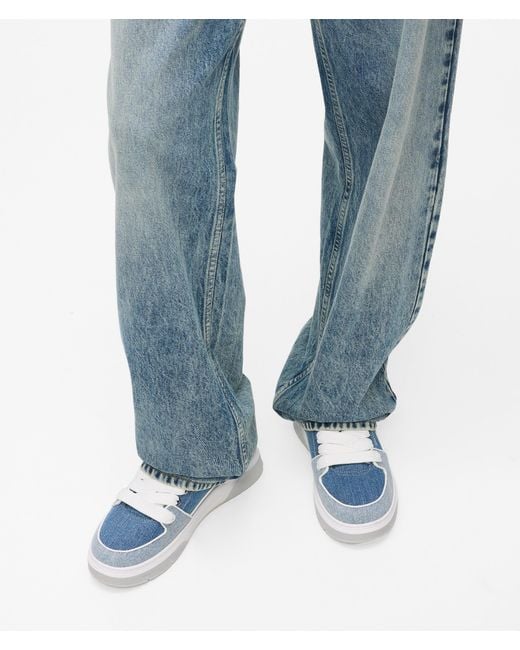 KL Jeans White Kourtney Denim Sneakers for men