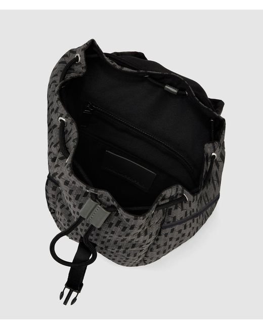 Karl Lagerfeld K/Monogram Rucksack Aus Ripstop, Herren, Größe in Gray für Herren