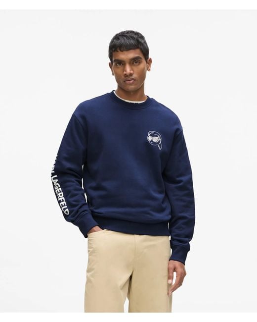 Karl Lagerfeld Blue Ikon Sweatshirt for men