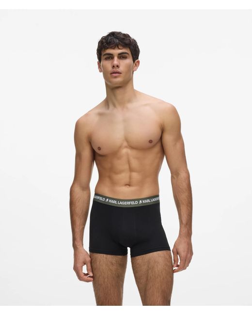 Karl Lagerfeld Blue Contrast Waistband Trunks – 5-Pack for men