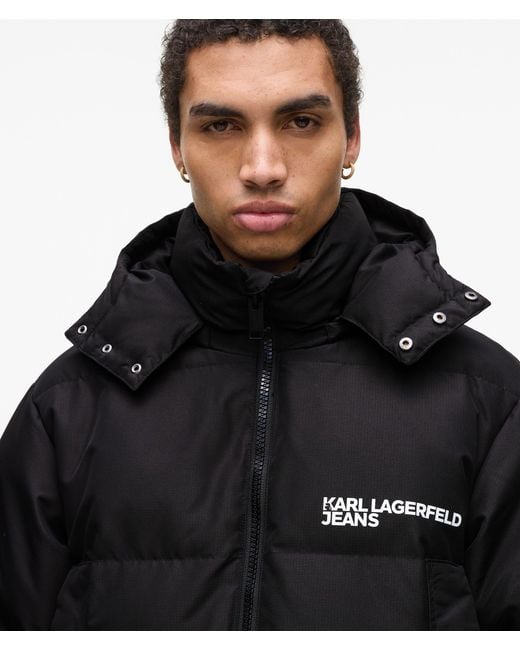 KL Jeans Black Puffer Jacket for men
