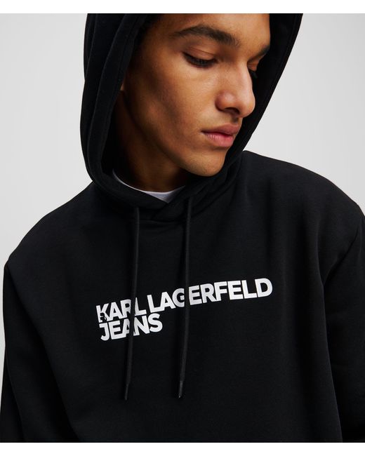 KL Jeans Black Logo Hoodie for men