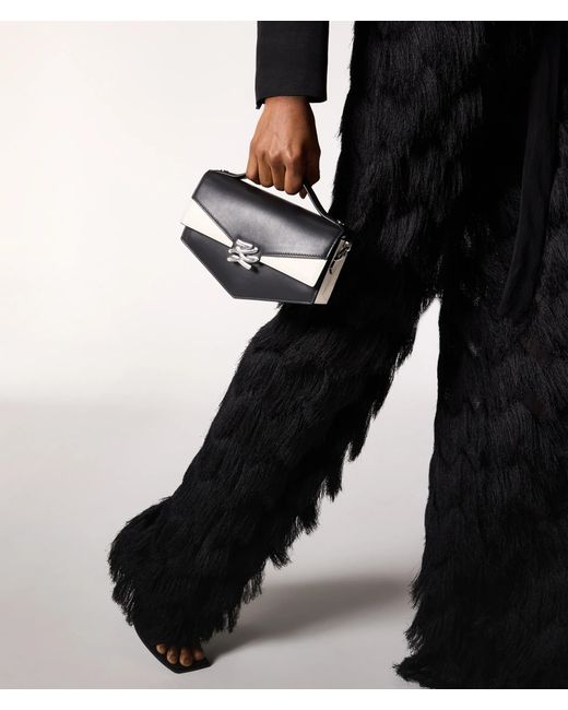 Karl Lagerfeld Black Kl Studio Autograph Monochrome Crossbody Bag