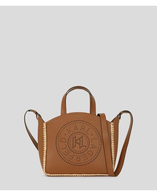 Petit Sac Cabas Perforé K/circle Karl Lagerfeld en coloris Brown