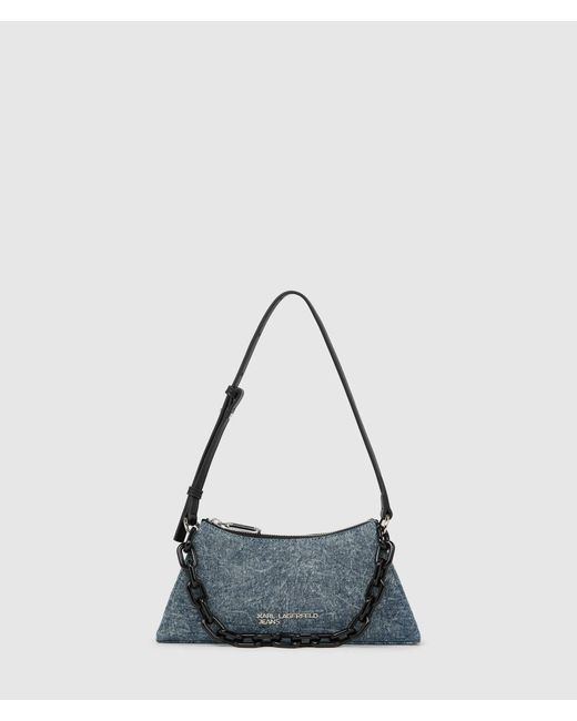 KL Jeans Multicolor Denim Chain Shoulder Bag