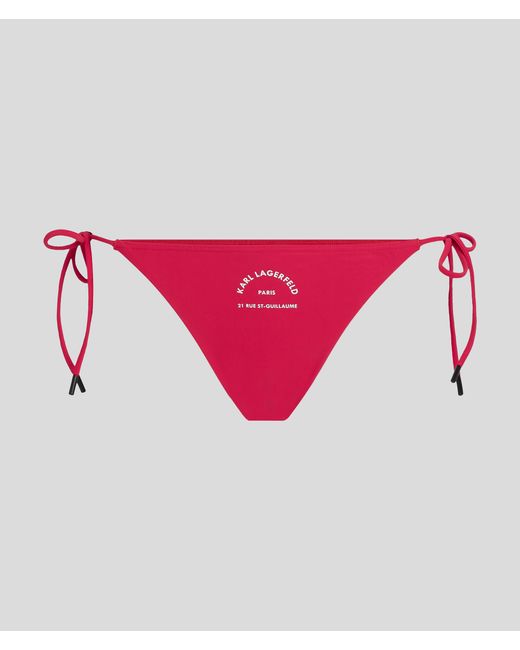 Karl Lagerfeld Pink Rue St-guillaume String Bikini Bottoms