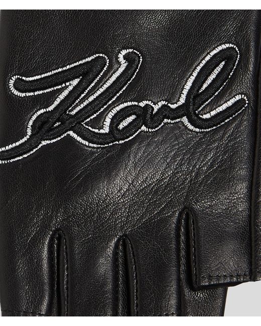 Mitaines K/signature Karl Lagerfeld en coloris Black