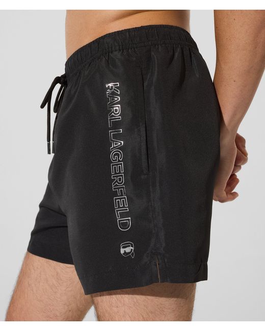 Karl Lagerfeld Green Ikon Metallic Boardshorts for men