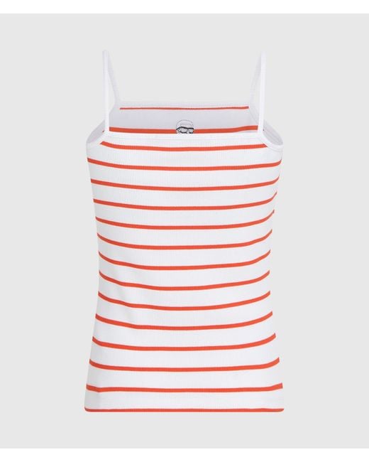Karl Lagerfeld Ikon Striped Tank Top, Multicoloured