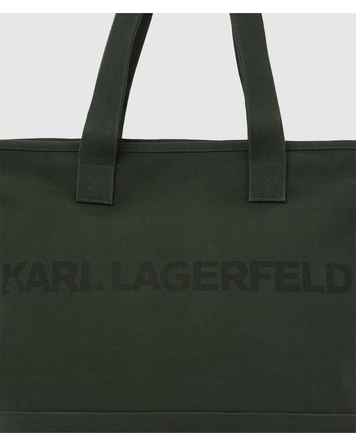 Sac En Toile Avec Logo Extra-Large, Homme, Taille Karl Lagerfeld pour homme en coloris Green