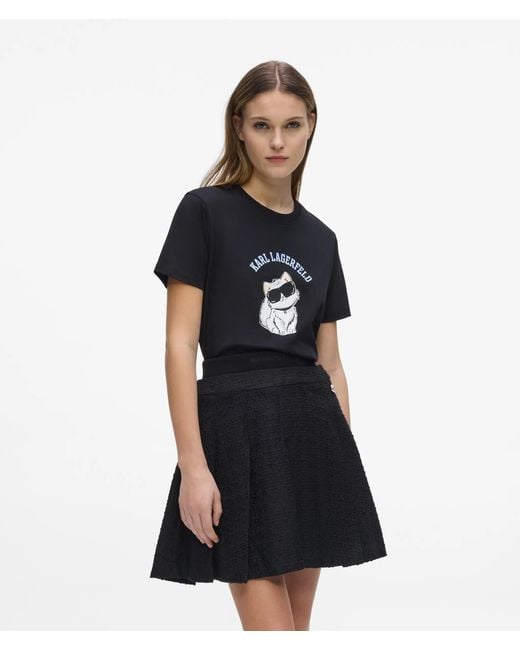Karl Lagerfeld Black Exclusive Ikon Choupette Graphic T-Shirt