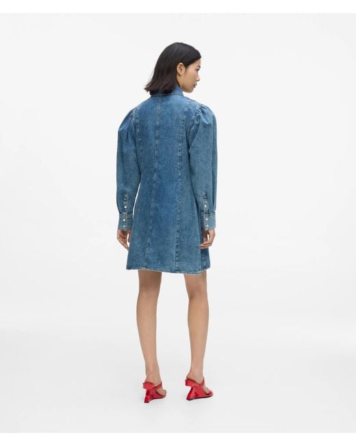 KL Jeans Blue Puff Sleeve Denim Dress