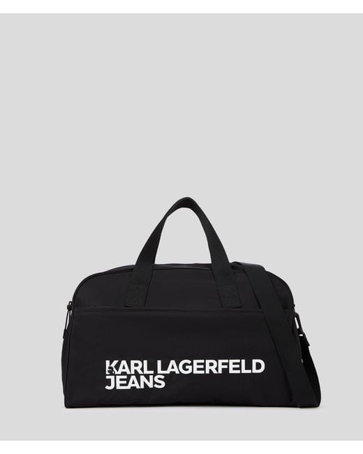 KL Jeans Black Nylon Gym Bag for men