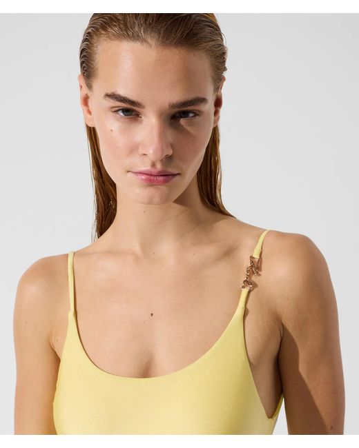 Karl Lagerfeld Yellow Cheeky Swimsuit