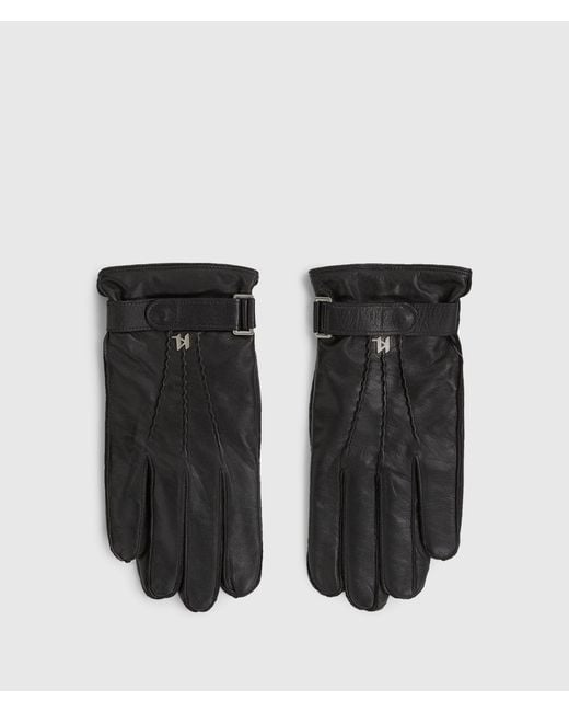 Karl Lagerfeld Black K/Monogram Leather Gloves for men