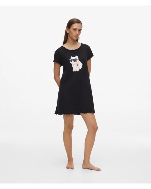 Karl Lagerfeld Blue Ikon Choupette Pajama Dress