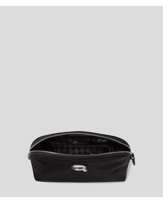 Karl Lagerfeld Black K/ikonik Nylon Small Washbag