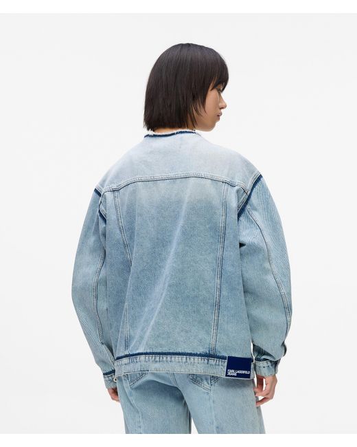 KL Jeans Blue Collarless Denim Jacket