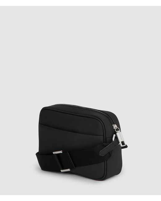 Karl Lagerfeld Black Minimalist Logo Camera Bag for men