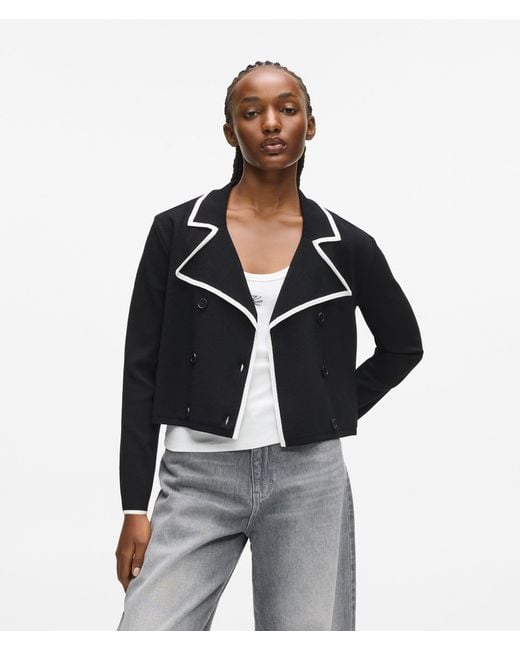 Karl Lagerfeld Black Tailored Cardigan