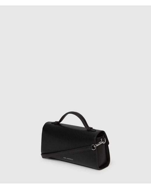 Karl Lagerfeld Black Rue St-Guillaume Metal Crossbody Bag