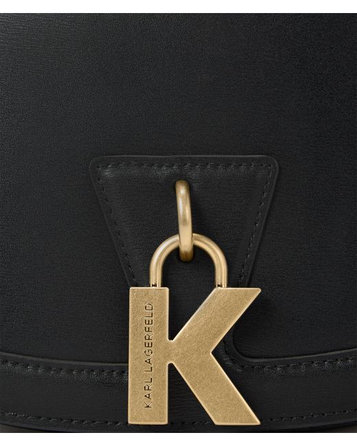 Karl Lagerfeld Black K/lock Medium Crossbody Bag
