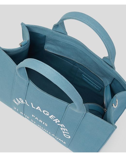 Karl Lagerfeld Blue Rue St-guillaume Medium Square Tote Bag