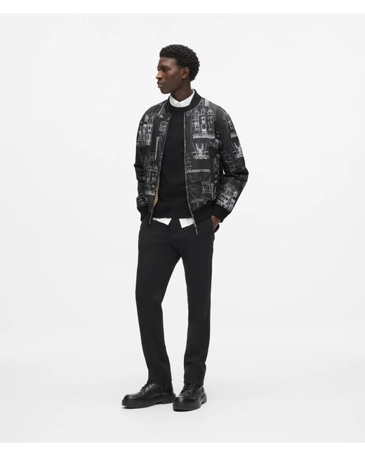Karl Lagerfeld Maison De Karl Wendbare Bomberjacke, Herren, Größe in Black für Herren