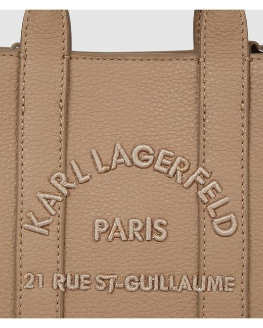 Karl Lagerfeld Natural Rue St-Guillaume Mini Tote Bag