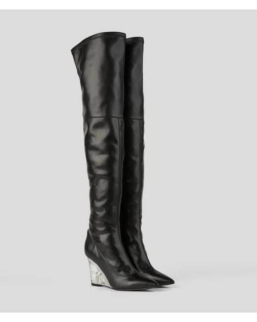 Karl lagerfeld thigh 2025 high boots