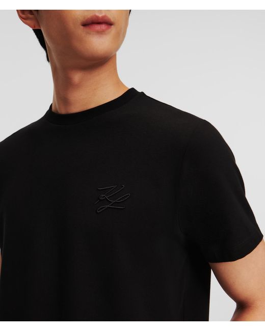 Karl Lagerfeld Black Logo T-shirt for men