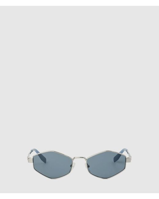 Karl Lagerfeld Blue Monogram Geometric Sunglasses