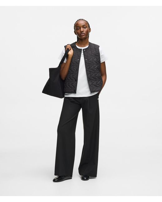 Karl Lagerfeld White Lightweight Quilted Gilet