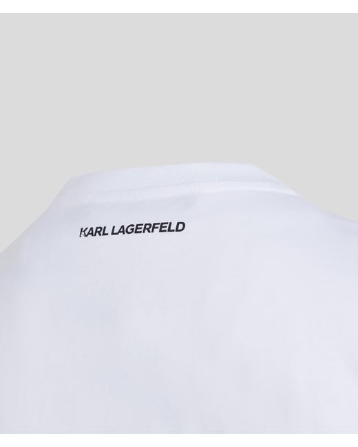 Karl Lagerfeld White K/ikonik Choupette Bouclé T-shirt